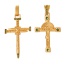 Fashion Golden 2 Copper Inlaid Zirconia Cross Pendant Accessories