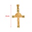 Fashion Golden 1 Copper Inlaid Zirconia Cross Pendant Accessories