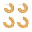 Fashion Golden 1 Copper Geometric C-shaped Earrings