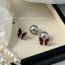 Fashion A Pair Of Two-wear Butterfly Pearl Earrings Copper Inlaid Zirconium Butterfly Pearl Stud Earrings