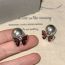 Fashion A Pair Of Two-wear Butterfly Pearl Earrings Copper Inlaid Zirconium Butterfly Pearl Stud Earrings
