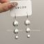 Fashion Brushed Silver Brushed Copper Pearl Earrings