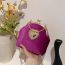 Fashion Purple Velvet Clip Large Capacity Crossbody Bag