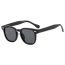 Fashion Bright Black And White Film Square Sunglasses With Rice Studs