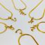 Fashion C-gold Stainless Steel Snake Bone Chain Hollow Love 26 Letter Necklace