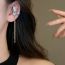 Fashion Ear Clip-silver Metal Diamond Butterfly Tassel Ear Clip Earrings