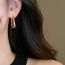 Fashion Ear Buckle-silver Copper Threaded Twisted Earrings
