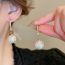 Fashion Ear Hook-pearl Earrings Metal Diamond Pearl Earrings