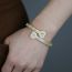 Fashion Rose Gold 62mm Copper Set Heart Shaped Zirconium Bracelet