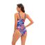Fashion Pink Polyester Printed One-piece Swimsuit