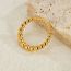 Fashion Gold Stainless Steel Dot Ring