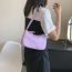 Fashion Purple Pu Large Capacity Shoulder Bag