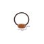 Fashion D Coffee Color Acetate Oval Gold Label Hair Tie