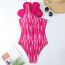 Fashion Plus Size Suit Polyester Printed One-piece Swimsuit With Knotted Beach Skirt Set