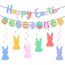 Fashion Easter Egg Flag Latte Art [set Of 2] Colorful Letters Easter Egg Bunny Flag