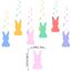 Fashion Easter Egg Flag Pull Set [3-piece Set] Colorful Letter Egg Bunny Flag Spiral Ornaments Set
