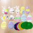 Fashion 12-pack Easter Spiral Charms Paper Bunny Egg Spiral Charm