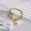 Fashion Gold Titanium Steel Diamond Love Bracelet