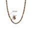 Fashion Gold Stainless Steel Tiger Eye Beaded Necklace