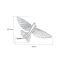 Fashion Silver Copper Geometric Flying Fish Brooch