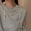 Fashion White Pearl Necklace (long Style) Geometric Pearl Beads Necklace
