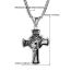 Fashion Silver Stainless Steel Portrait Cross Mens Necklace