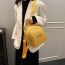Fashion Yellow Soft Leather Large Capacity Backpack