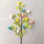Fashion Green Leaves And Blue Flower Buds Cuttings Plastic Simulated Green Leaves And Flower Branches