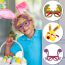 Fashion Gold Pink Blue Bunny Ear Glasses Plastic Bunny Ear Glasses