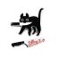 Fashion Knife Cat Alloy Geometric Cartoon Brooch