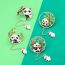 Fashion Panda Hanging Chain-eating Bamboo Alloy Geometric Panda Brooch