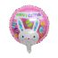 Fashion 18 Inch Pink Easter Ball Aluminum Film Printed Round Balloon