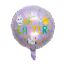 Fashion 18-inch Purple Easter Ball Aluminum Film Printed Round Balloon
