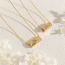 Fashion White Zirconium Copper And Diamond Geometric Rectangular Necklace
