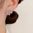 Fashion Gold Copper Diamond Bow Tassel Earrings