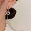 Fashion Gold-zircon Love Tassel Earrings (thick Real Gold Plating) Copper Diamond Heart Hoop Earrings