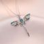 Fashion 3# Titanium Steel Diamond Dragonfly Necklace