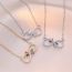 Fashion Steel Color 8 Necklace Titanium Steel Diamond Knotted Necklace