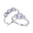 Fashion 1# Silver Diamond Round Ring
