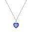 Fashion Evil Eye Silver And Diamond Round Necklace