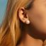 Fashion 10mm Geometric Round Pearl Earrings