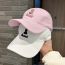 Fashion Black 3d Bunny Letter Embroidered Soft Top Baseball Cap