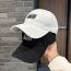 Fashion Dark Gray Letter Embroidered Soft Top Baseball Cap