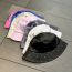Fashion Black Satin And Diamond Flat Bucket Hat