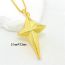 Fashion Gold Copper Glossy Star Necklace