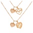Fashion Golden 2 Titanium Steel Inlaid With Zirconium Letters Mom Love Shell Pendant Necklace