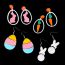 Fashion Pink Bunny Eggs Acrylic Rabbit Earrings