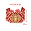 Fashion Red Copper Inlaid Zirconia Portrait Geometric Pattern Braided Tassel Bracelet