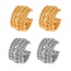 Fashion Silver Copper Multi-row Bead C-shaped Ear Cuff