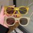 Fashion Jelly Yellow Tea Tablets Ac Round Sunglasses